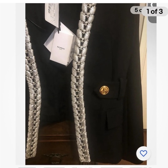 Balmain jacket with sparkly trim and gold buttons. Size 36. - Picture 4 of 4
